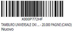 DRUM UNIVERSALE EP-CART-C - SAP code: 01186903  colore  CYANO  per  ES2032/2632/ES2232/ES5460/C610/C711/C612 DURATA(20k)