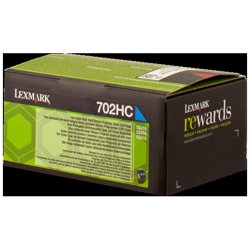 Lexmark 702HC R cartuccia toner 1 pz Originale Ciano | Lexmark 702HC R. Resa in pagine del toner a colori: 3000 pagine, Colori di stampa: Ciano, Quantit&agrave; per pacco: 1 pz
