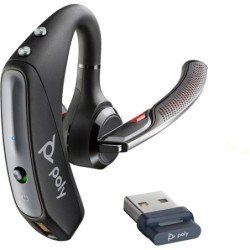 POLY Cuffie Voyager 5200 UC con connettore USB-A + dongle BT600 TAA | HP Poly Accessori per computer nero 7K2E1AA Voyager 5200 UC Cuffie Poly Voyager 5200 UC con connettore USB-A + dongle BT600 TAA