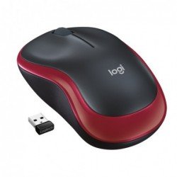 Logitech M185 mouse Ambidestro RF Wireless Ottico 1000 DPI | Logitech Accessori per computer Rosso 910-002240 M185 - Maus Mouse wireless Logitech, 2,4 GHz, ricevitore wireless (USB), portata 10 m, 3 pulsanti, 1000 DPI, rotella di scorrimento a 2 vie, rosso