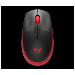 Logitech M190 mouse Ambidestro RF Wireless Ottico 1000 DPI | Logitech Accessori per computer nero / Rosso 910-005908 M190 - Maus RF, 1000 dpi, 1x AA, 66.1 x 115.4 x 40.3 mm, 89.9 g | Logitech M190. Fattore di forma: Ambidestro. Tecnologia di rilevamento del movimento: Ottico, Interfaccia dispositivo: RF Wireless, Risoluzione movimento: 1000 DPI, Tipo di pulsanti: Tasti premuti, Numero di tasti: 3, Tipo di scorimmento: Rotella. Alimentazione: Batterie. Colore del prodotto: Nero, Rosso