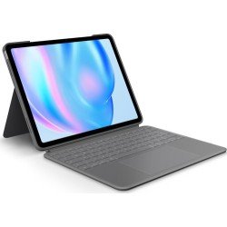 Logitech Combo Touch QWERTZ Tedesco Smart Connector Grigio | Logitech Accessori per computer Grigio 920-012611 Combo Touch f&uuml;r iPAD Air f/ iPad Air 13-inch (M2), Qwertz, Smart Connector, 225.8 x 15.1 x 285 mm, 685.9 g
