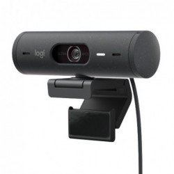 Logitech Brio 500 webcam 4 MP 1920 x 1080 Pixel USB-C Grafite | Logitech Accessori per computer graphite 960-001422 BRIO 500 - Webcam Logitech Brio 500 Webcam Full HD Correzione Luce, Auto-Framing,Show Mode, Microfono Riduzione del Rumore, Copertura Privacy, Funziona con Microsoft Teams, Google Meet, Zoom, Nero