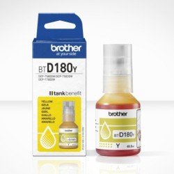 Brother BTD180Y ricarica di inchiostro per stampante Originale | Brother Cartuccia d'inchiostro giallo BTD180Y BTD-180Y ~5000 pagine 48,8ml