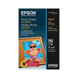 Epson Photo Paper Glossy - 10x15cm - 100 Fogli | Epson Carta Bianco C13S042548 Photo Paper Glossy Carta da Foto, 10 x 15 cm, 200g/m&sup2;, 100 Fogli, patinata | Epson Photo Paper Glossy - 10x15cm - 100 Fogli. Tipo rifinitura: Lucida, Peso medio: 200 g/m&sup2;, Fogli per pacco: 100 fogli. Larghezza: 100 mm, Altezza: 150 mm. Quantit&agrave; per pacco: 1 pz, Larghezza imballo: 110 mm, Profondit&agrave; imballo: 155 mm. Larghezza scatola principale: 232 mm, Lunghezza del cartone principale: 328 mm, Altezza scatola principale: 151 mm. Paese di origine: Giappone