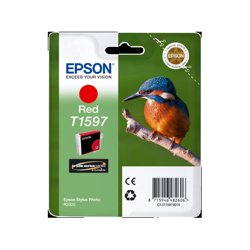 Epson Cartuccia Rosso | Epson Cartuccia Rosso. Tipo di inchiostro a colori: Inchiostro a base di pigmento, Resa in pagine dell'inchiostro a colori: 1200 pagine, Volume dell'inchiostro a colori: 17 ml, Quantit&agrave; per pacco: 1 pz | Codici OEM: c13t15974010, C13T15974010