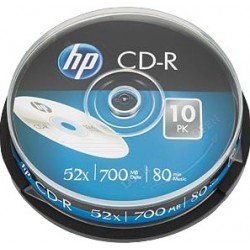 HP Accessori per computer CRE00019 | HP Accessori per computer CRE00019 CD-R 80Min/700MB/52x Cakebox (10 Disc)