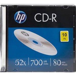 HP Accessori per computer CRE00085 | HP Accessori per computer CRE00085 CD-R 80Min/700MB/52x Slimcase (10 Disc)