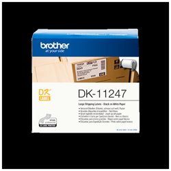 Brother DK-11247 nastro per etichettatrice Nero su bianco | Brother Etichette Nero su bianco DK-11247 Etichette , 103 x 164mm, bianche, 180 pezzi/rotolo | Brother DK-11247. Colore etichetta: Nero su bianco, Etichette per rotolo: 180 pz, Tipo nastro: DK. Larghezza: 164 mm, Profondit&agrave;: 103 mm, Tipo di imballo: Scatola
