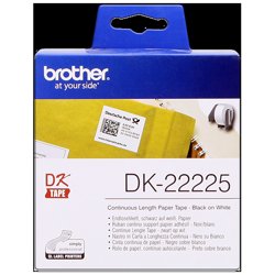 Brother Nastro carta continua | Brother Etichette Nero su bianco DK-22225 etichetta a lunghezza continua, 38mm x 30,48m | Brother Nastro carta continua. Colore etichetta: Nero su bianco, Tipo nastro: DK, Colore del prodotto: Bianco. Ampiezza nastro: 3,8 cm, Lunghezza nastro: 30,48 m, Tipo di imballo: Scatola. Dimensione nastro: 3,8 cm