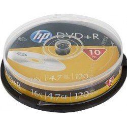 HP Accessori per computer DRE00027 | HP Accessori per computer DRE00027 DVD+R 4.7GB/120Min/16x Cakebox (10 Disc)