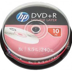 HP Accessori per computer DRE00060 | HP Accessori per computer DRE00060 DVD+R DL 8.5GB/240Min/8x Cakebox (10 Disc)