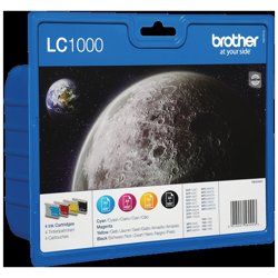 Brother LC-1000 cartuccia d'inchiostro 4 pz Originale Resa elevata XL Nero Ciano Magenta Giallo | Brother Multipack nero / ciano / magenta / giallo LC-1000 LC1000VALBPDR confezione multi: bk/c/m/y | Brother LC-1000. Tipo di cartuccia: Resa elevata (XL), Tipo di fornitura: Confezione multipla, Resa in pagine dell'inchiostro a colori: 400 pagine, Quantit&agrave; per pacco: 4 pz, Resa in pagine dell'inchiostro a colori: 500 pagine | Codici OEM: lc1000bk c m y, LC-1000-BK C M Y