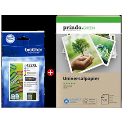 Brother Value Pack nero / ciano / magenta / giallo / bianco fumo LC422XLVAL MCVP