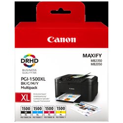 Canon Cartucce d'inchiostro a resa elevata Multipack BK/C/M/Y PGI-1500XL | Canon Cartucce d'inchiostro a resa elevata Multipack BK/C/M/Y PGI-1500XL. Tipo di fornitura: Confezione multipla | Codici OEM: pgi1500 xl, PGI-1500 XL