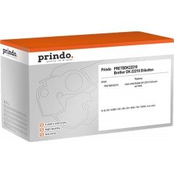 Prindo Etichette Nero su bianco PRETBDK22210 | Prindo Etichette Nero su bianco PRETBDK22210 compatibile con Brother DK-22210, infinito, 29mm x 30,48m bianco