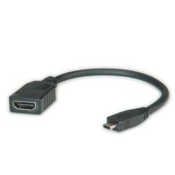 ADATTATORE MICRO HDMI-HDMI 4K M/F 3840x2160 @30Hz CON CAVO 0,15MT | Codici OEM: 11995584, 11995584