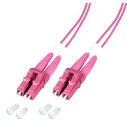 Techly ILWL OM412-LCLC-005T cavo InfiniBand e in fibra ottica 0,5 m LC Fucsia