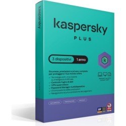 KASPERSKY PLUS 3DEV 1Y SUPERSLIM BOX | Codici OEM: kl1042t5cfsssb, KL1042T5CFS-SSB