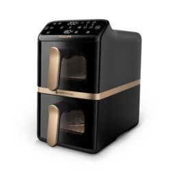 Philips Serie 4000 Airfryer doppio cestello Verticale, Friggitrice ad aria da 10L, 13 metodi di cottura, Rivestimento ceramica | Codici OEM: na462/70, NA462/70