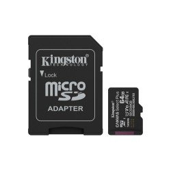 Kingston Technology 64GB microSDXC Canvas Select Plus Gen3 100MB/s A1 (Adattatore SD incluso) | Codici OEM: sdcs3/64gb, SDCS3/64GB