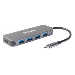 D-Link DUB-2340 hub di interfaccia USB tipo-C 5000 Mbit/s Grigio