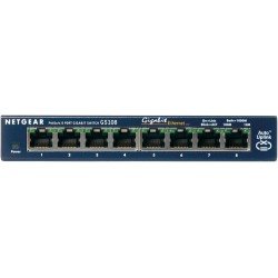 NETGEAR GS108GE switch di rete Non gestito Gigabit Ethernet (10/100/1000) Blu