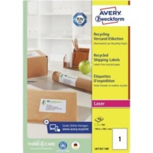 Avery Zweckform AVERY Zweckform Etichette Bianco LR7167-100 | Codice a barre: 5014702815102.0